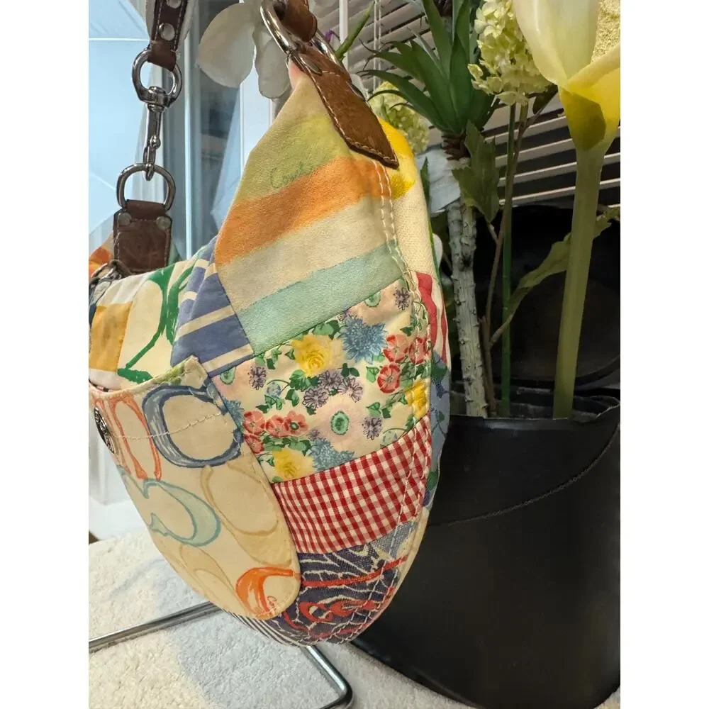 Coach Hampton Patchwork Multicolor Y2K Patchwork Hobo Bag 10441 (pu210)